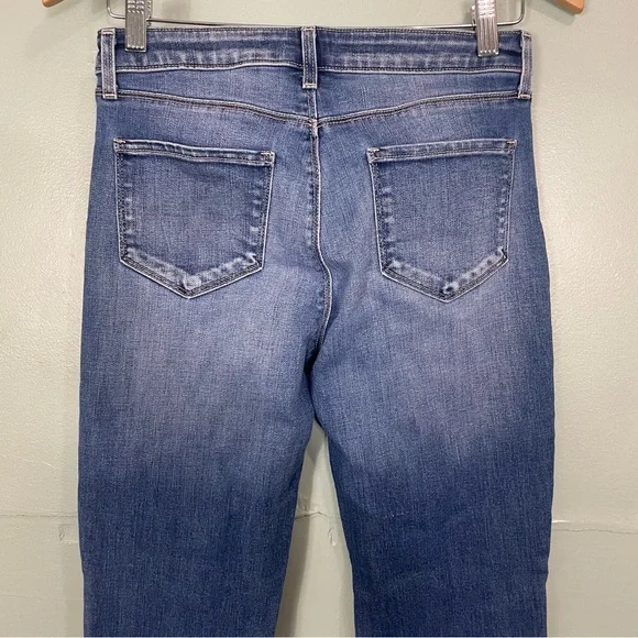 L’AGENCE Ruth High Rise Straight Leg in Cambridge Blue Women Sz 26 Raw Hem - Picture 7 of 11